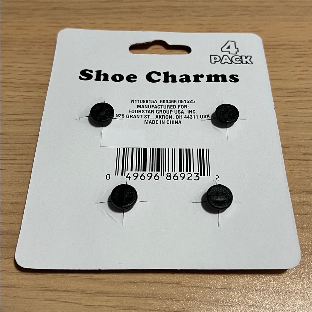 Pink, Purple, and White Boss Babe, Camera, Bow, Boba Croc Shoe Charms 4-Pack Set - Picture 4 of 4